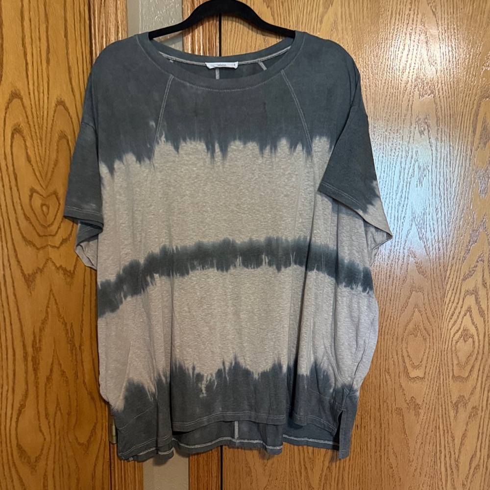Talulah Gray and Tan  Tie-Dye Top
